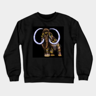 elephant mammoth in tribal totonac pattern zentangle ecopop Crewneck Sweatshirt